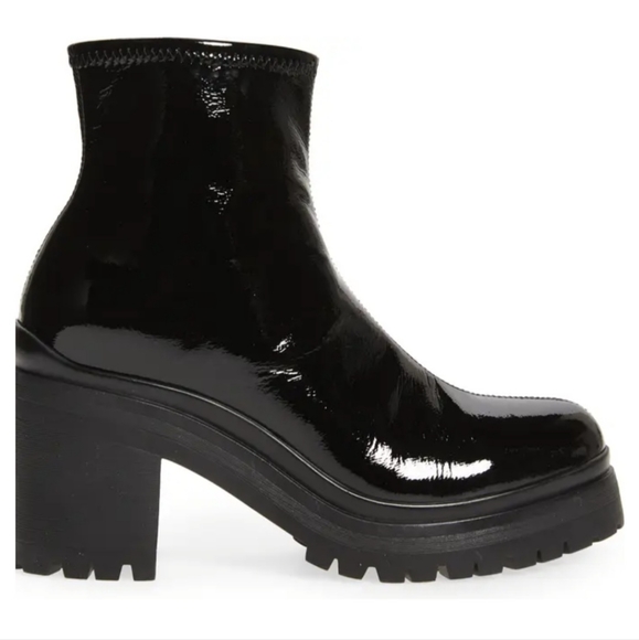 Jeffrey Campbell Shoes - Jeffrey Campbell Tacked Bootie 9 Patent crinkled black boots